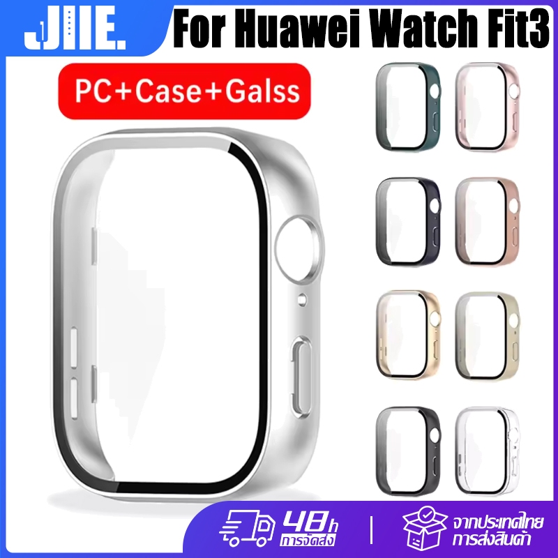 เคส สําหรับ Huawei Watch Fit3 กระจกนิรภัยเคส For Huawei Watch Fit3 เคสป้องกันพีซีแบบชิ้นเดียว Huawei