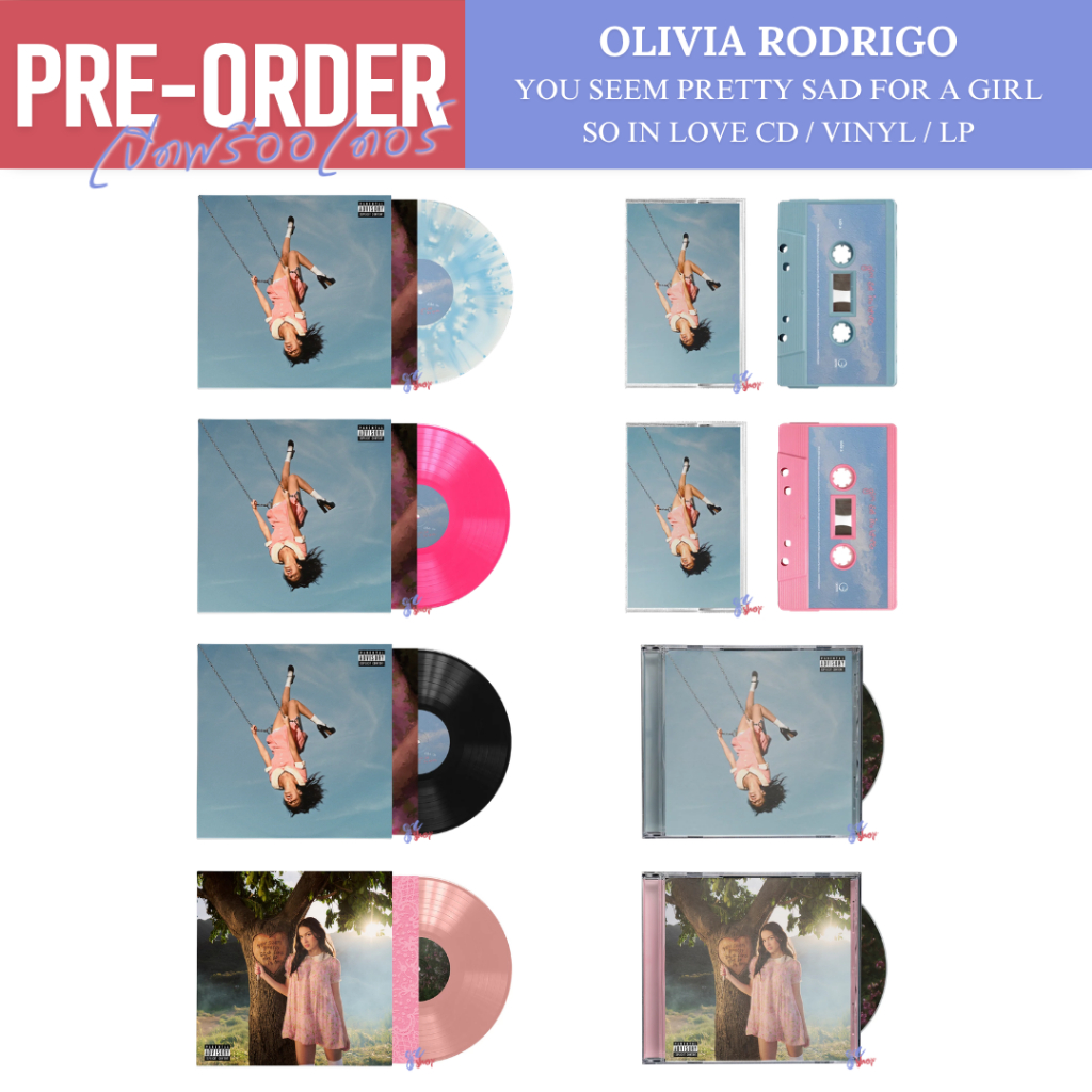 (Pre-Order) แผ่นเสียง Olivia Rodrigo - you seem pretty sad for a girl so in love CD / ซีดี / Vinyl / LP
