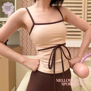 [พร้อมส่ง] GOOD ENERGY CLUB - MELLOW RIBBON SPORT BRA[0001] สปอร์ตบราสายเดี่ยว ดีเทลผูกโบว์ (15E-15H)