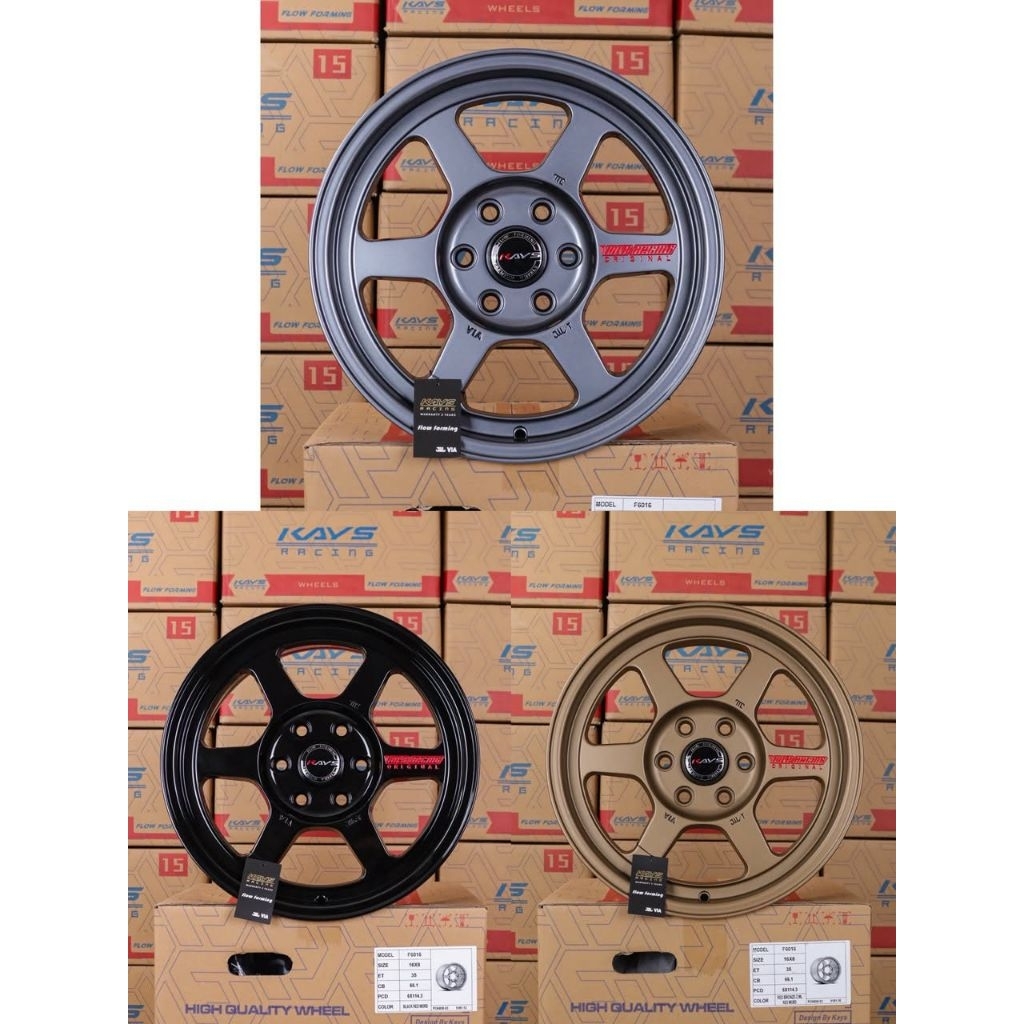 ล้อ TE37 ขอบ16x8 ET+35 (6รู130 ตู้หน้ายาว) งานKAYS