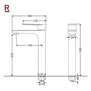 Rasland A121-MT-4114 A121-BK-7997 ก๊อกล้างหน้าน้ำเย็นคอสูง ตัวล็อกใต้ฐาน Easy Lock เกลียวทองเหลือง วัสดุสแตนเลส 304