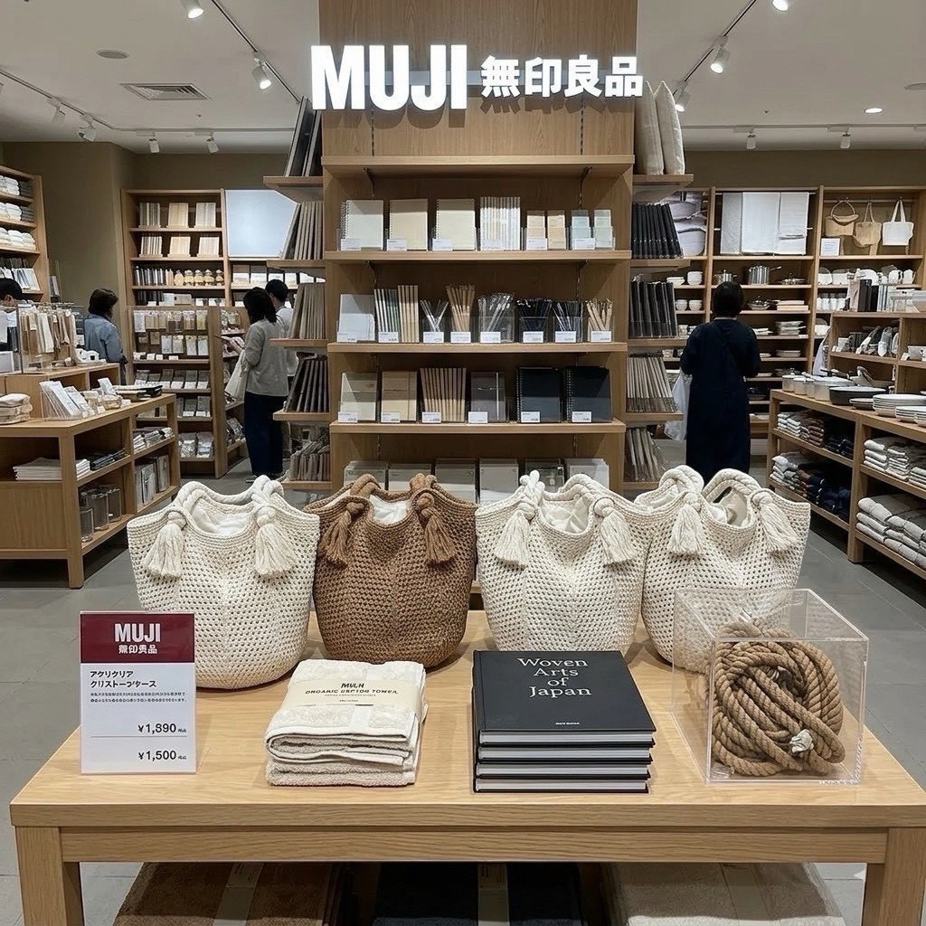 กระเป๋าถัก สไตล์ Muji กระเป๋าถือผู้หญิง