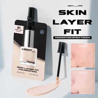 [About Tone] SKIN LAYER FIT FOUNDATION SPOUT POUCH 3ml แบบชอง 8 Shades Set (SPF30, PA++)