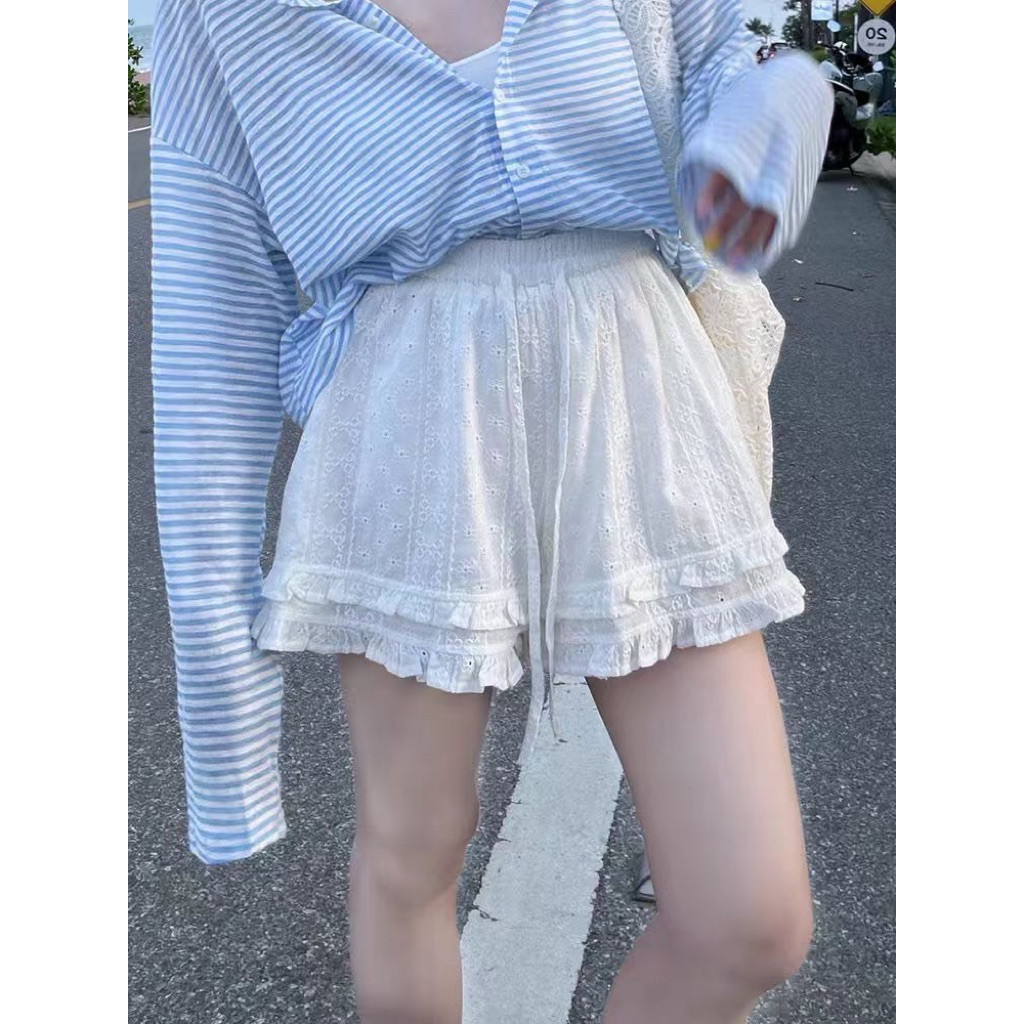 #intuon กางเกงลูกไม้ สวยสับเอวลายฉลุ จึ้งๆใส่สบายรับหน้าร้อน