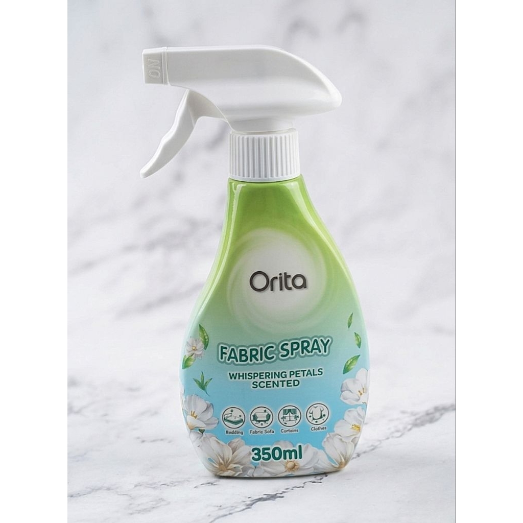 Orita กลิ่น Whispering Petals  350ml เปรย์อเนกประสงค์สำหรับฉีดผ้าเพื่อลดกลิ่นอับและเพิ่มความหอม