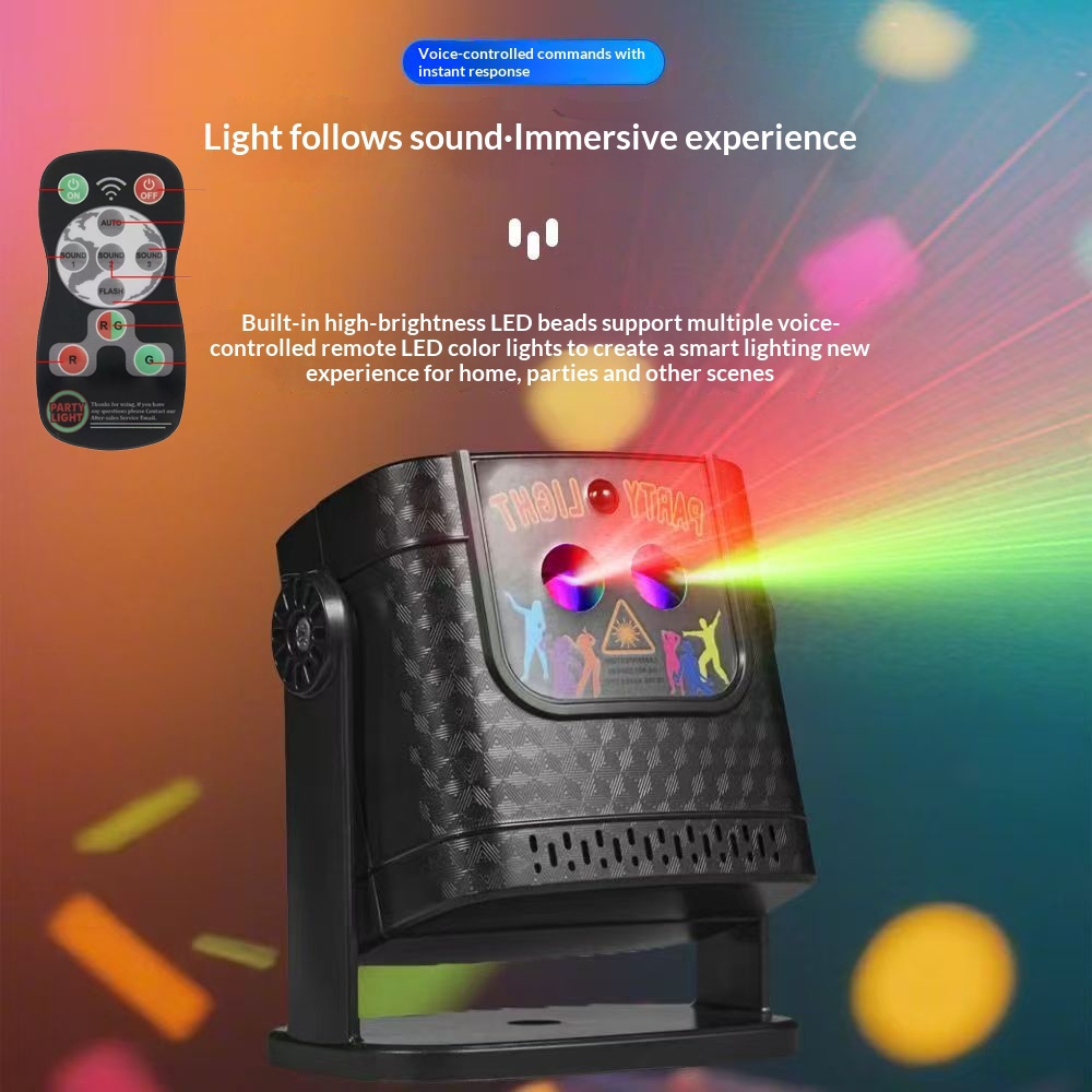 ไฟ LED ลำแสงเวที, ไฟสีแดงและสีน้ำเงิน, พร้อมรีโมทคอนโทรล, ไฟบรรยากาศ KTV ที่บ้าน
