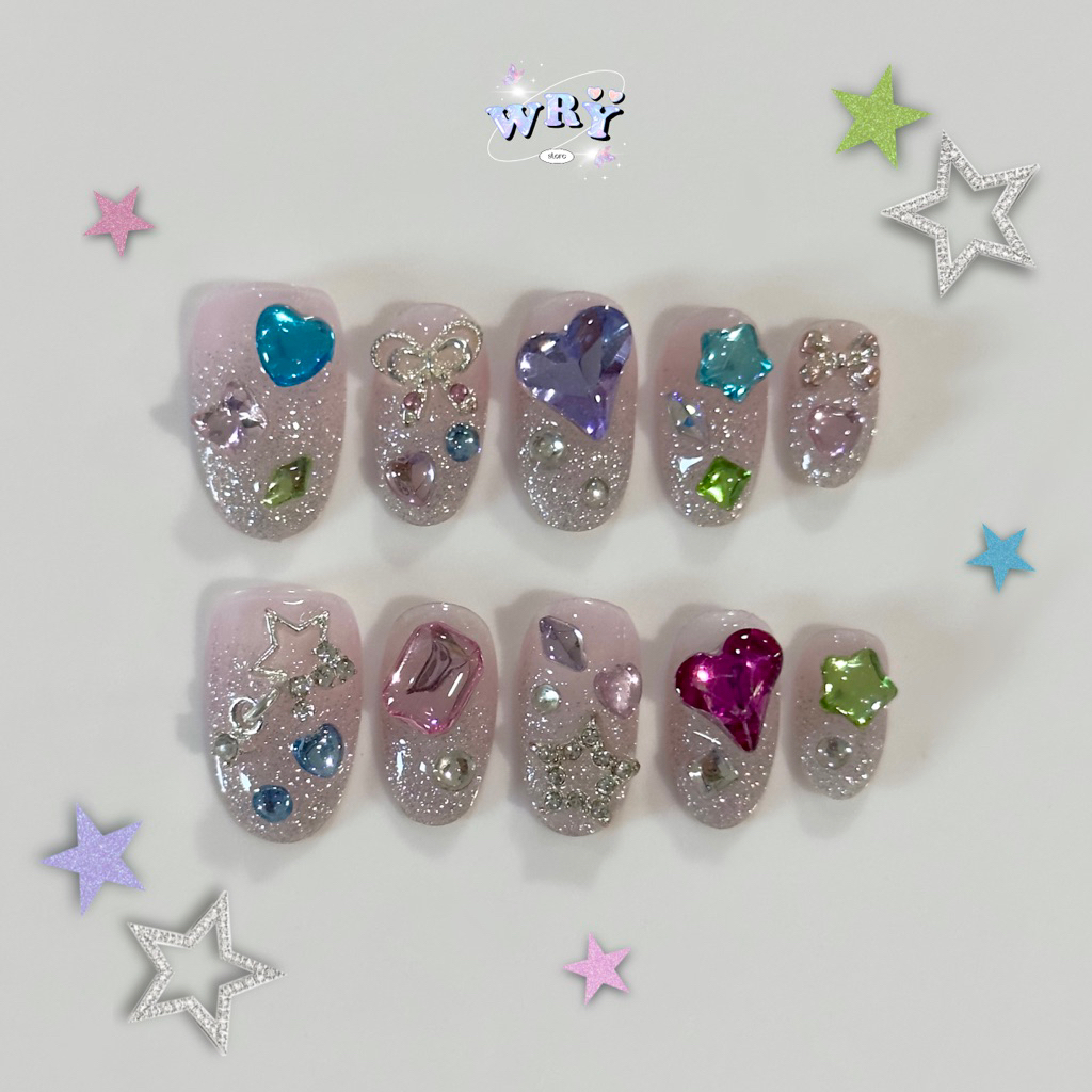 เล็บปลอม pvc nails 220 ( ถ่ายรูปจากงานจริงทุกชิ้น )
