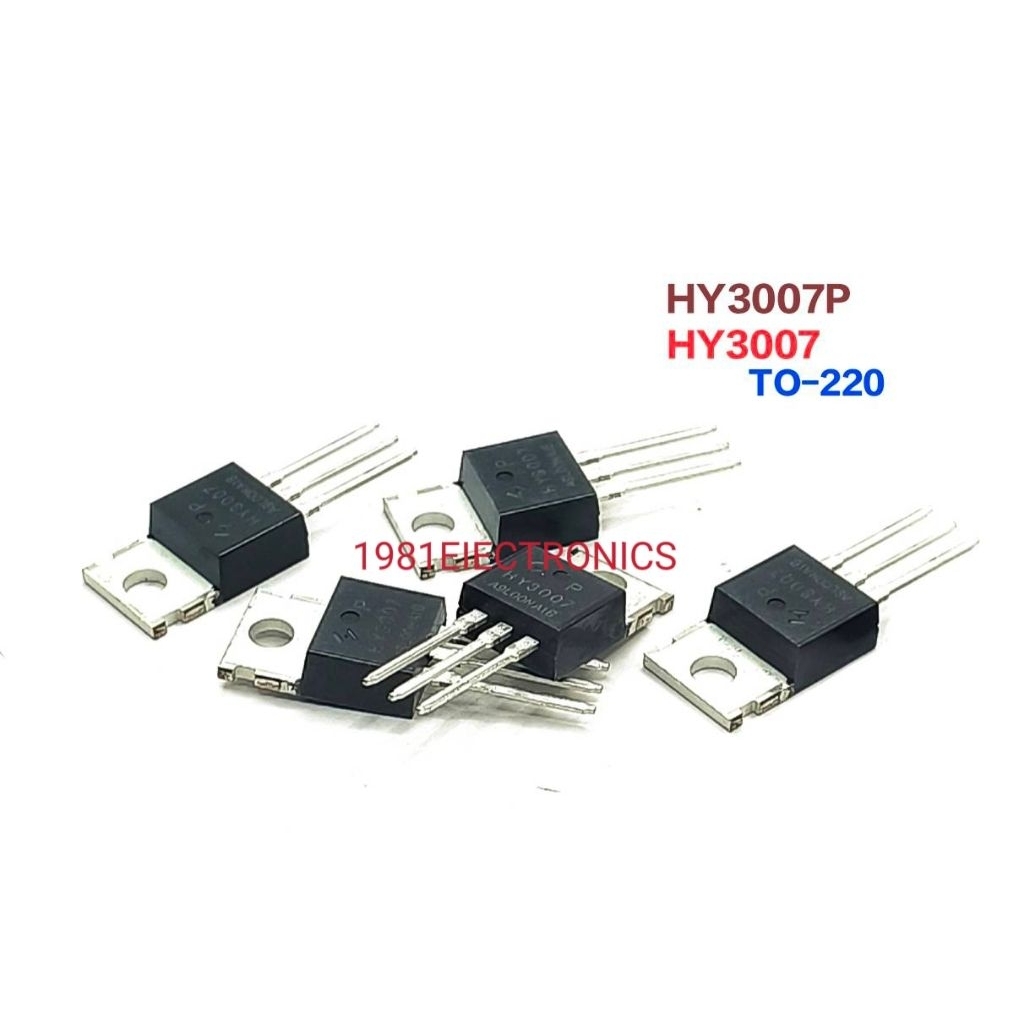 ราคาต่อ 1ตัว 👉👉 HY3007P HY3007 3007P มอสเฟส 3ขา MOSFET  N-Channel TO-220 กระแส 120A 70V