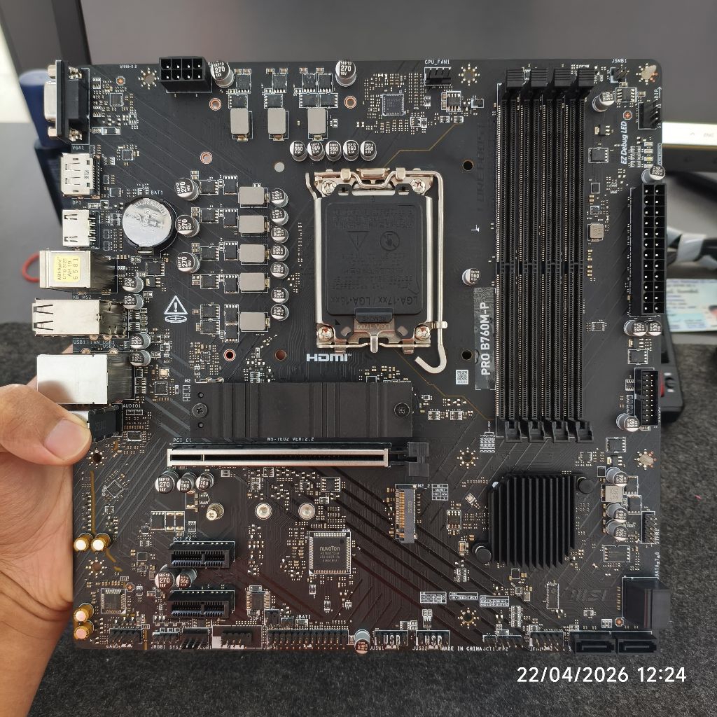 เมนบอร์ดมือสอง(mainborad) msi b760m-p ddr5 (1700)