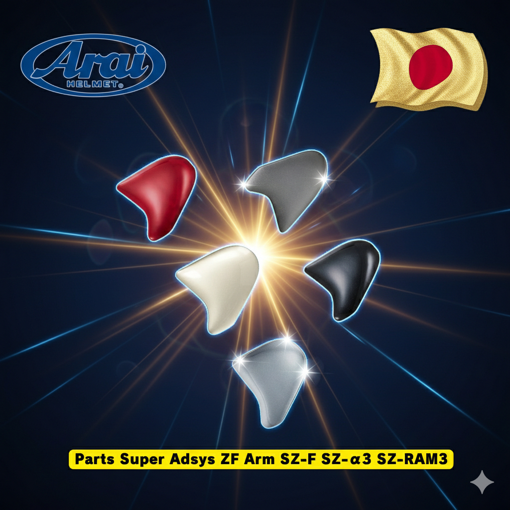 Arai Super Adsis ZF Arm Flat Silver 043414 / อะไหล่หมวกกันน็อค Arai หลายสี Genuine