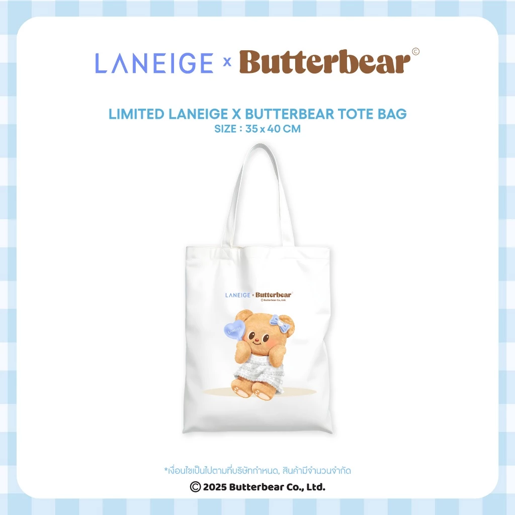 [NOT FOR SALES] Laneige x Butterbear tote bag