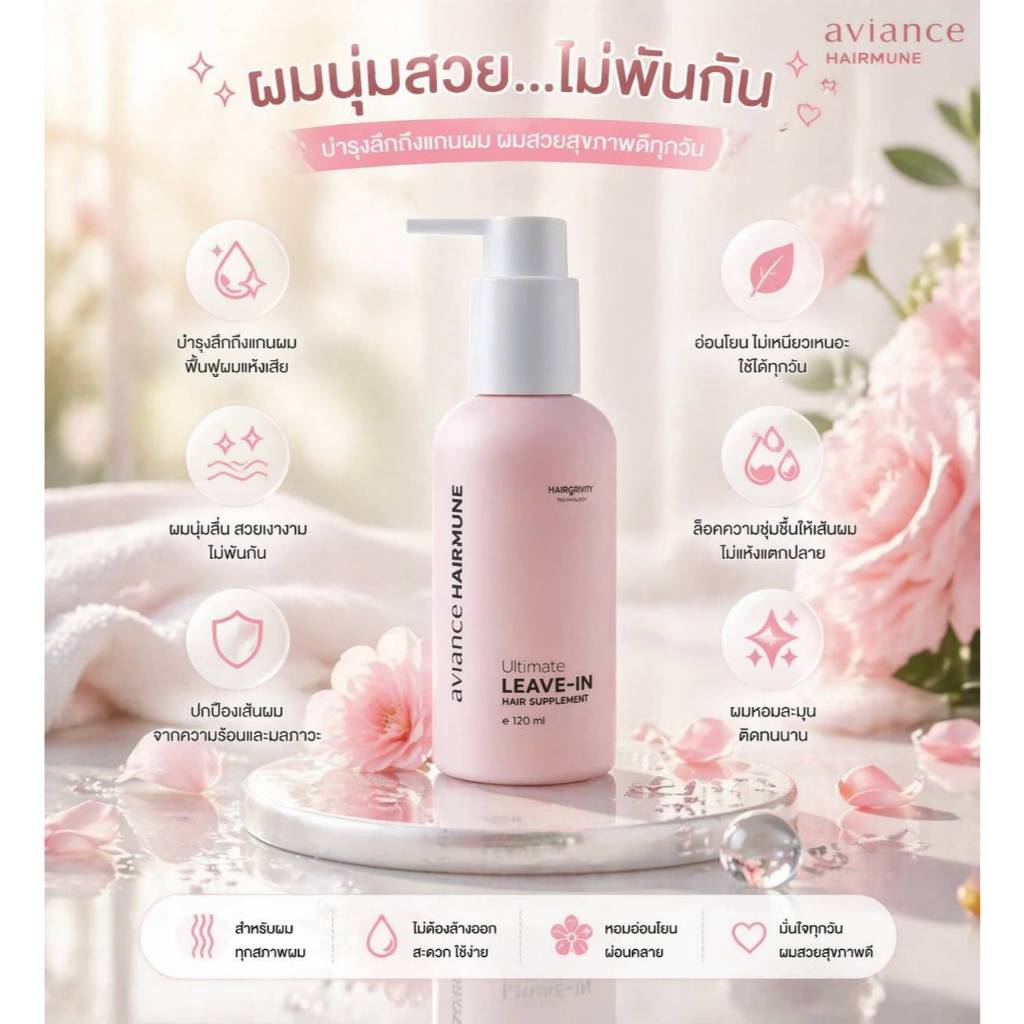 อาวียองซ์ แฮร์มูน อัลติเมท ลีฟ-อิน บำรุงปกป้องเส้นผมและหนังศีรษะ เข้มข้นไม่ต้องล้างออก 120ml.