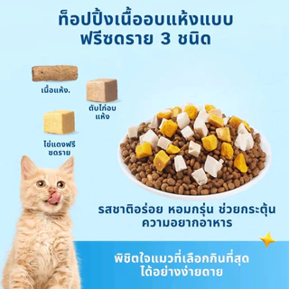 MR.VET อาหารแมว 10 กิโล ผสมฟรีซดราย สูตร T2-บำรุงขน Hair & Skin สำหรับแมวทุกวัย