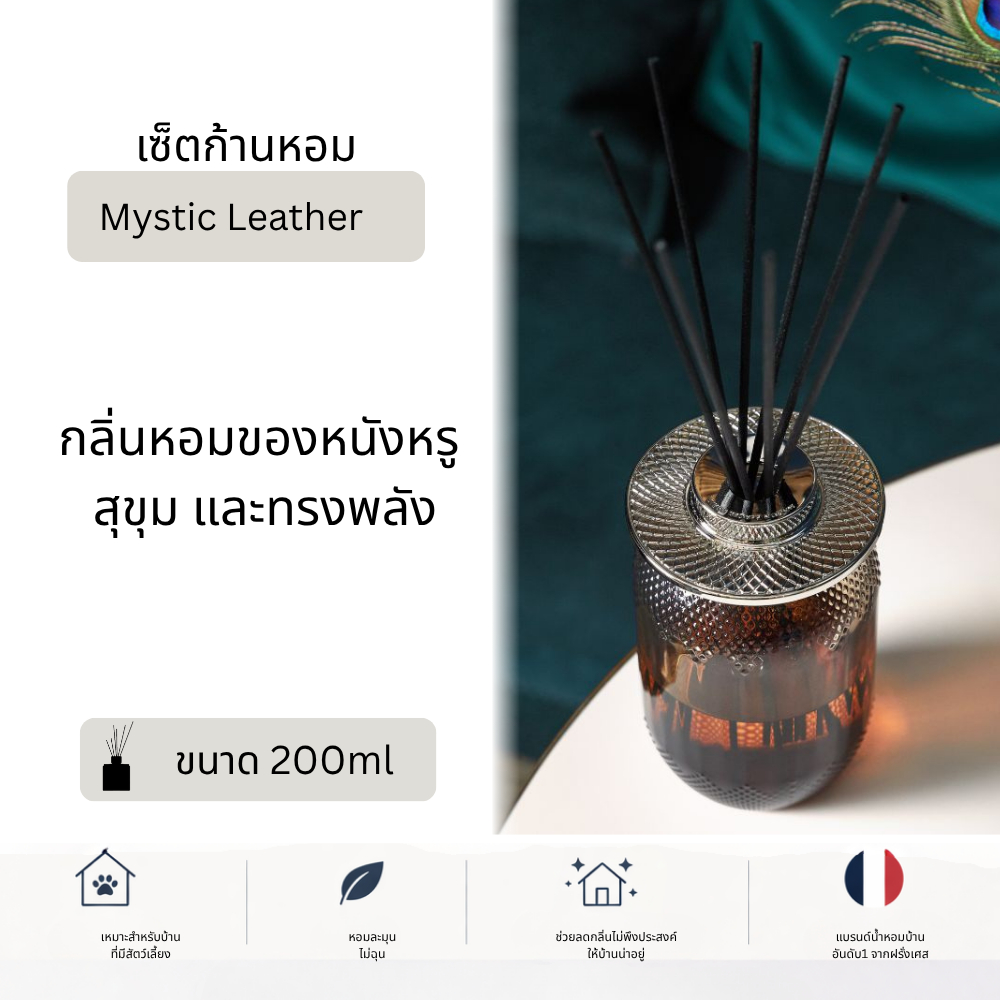 Maison Berger Evanescence Scented Bouquet 200ml ก้านกระจายความหอม กลิ่น Mystic Leather หรูหรา ดับกลิ
