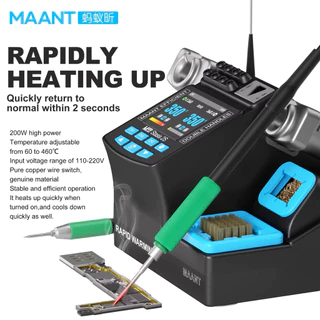 หัวแร้ง MAANT 2S 210 200W ด้วยกำลังไฟ เป็นเครื่องบัดกรีแบบที่ ออกแบบมาเพื่อรองรับงานซ่อมอิเล็กทรอนิกส์ความละเอียดสูง