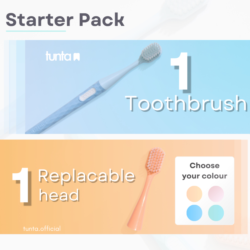 Starter set TUNTA แปรงสีฟัน+หัวรีฟิว