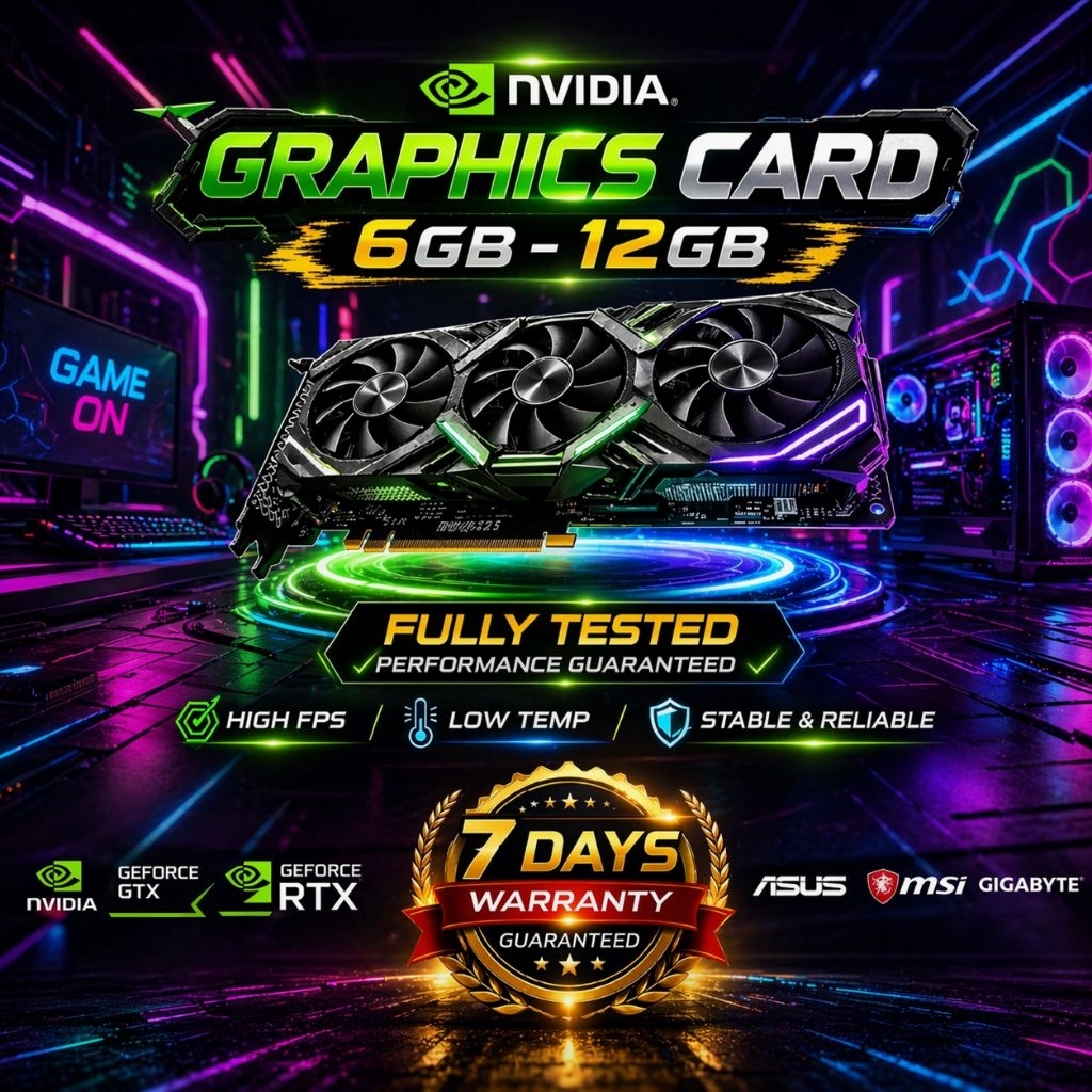 🍄การ์ดจอ 2-12GB มือสอง หลายยี่ห้อ🍄