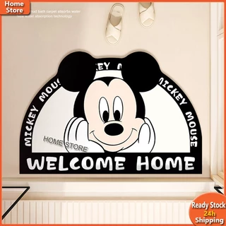Mickey พรมไดอะตอม ซึมซับน้ำดี แห้งเร็ว กันลื่น ขนาด 40x60cm สำหรับห้องน้ำ หน้าบ้าน