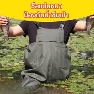 Sam's ชุดเอี๊ยมกันน้ำ PVC พร้อมรองเท้าบู๊ท ชุดยาง ทำสวน สวมใส่สบาย มีหลายขนาดตาม size รองเท้าเบอร์ 40-45