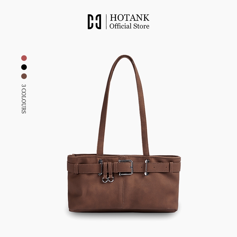 HOTANK กระเป๋าสะพายข้างสไตล์เกาหลี หนังนุ่ม ดีไซน์ทันสมัย ใส่แล้วดูแพง
