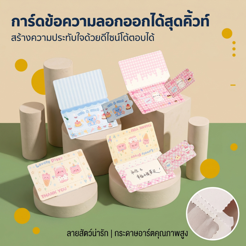 ส่งจากกรุงเทพ 24ชม บัตรรางวัลคริสต์มาส 10ชิ้น บัตรดึงออก สติ๊กเกอร์ DIY สำหรับเด็ก Christmas Card