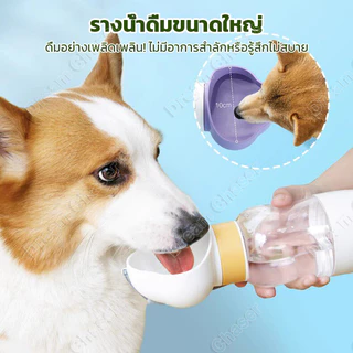 ขวดดื่มสัตว์เลี้ยง เครื่องป้อนน้ําและอาหารอเนกประสงค์ เครื่องป้อนน้ำกลางแจ้งแบบพกพา อุปกรณ์สัตว์เลี้ยง