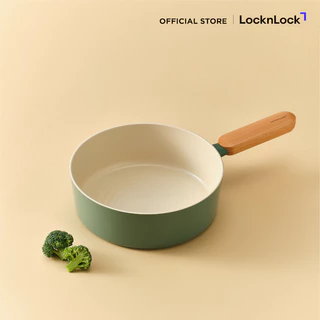 LocknLock หม้อและกระทะอเนกประสงค์เคลือบเซรามิก สีเขียว รุ่น Suit Sage IH (ขนาด 18/22/24 cm.)