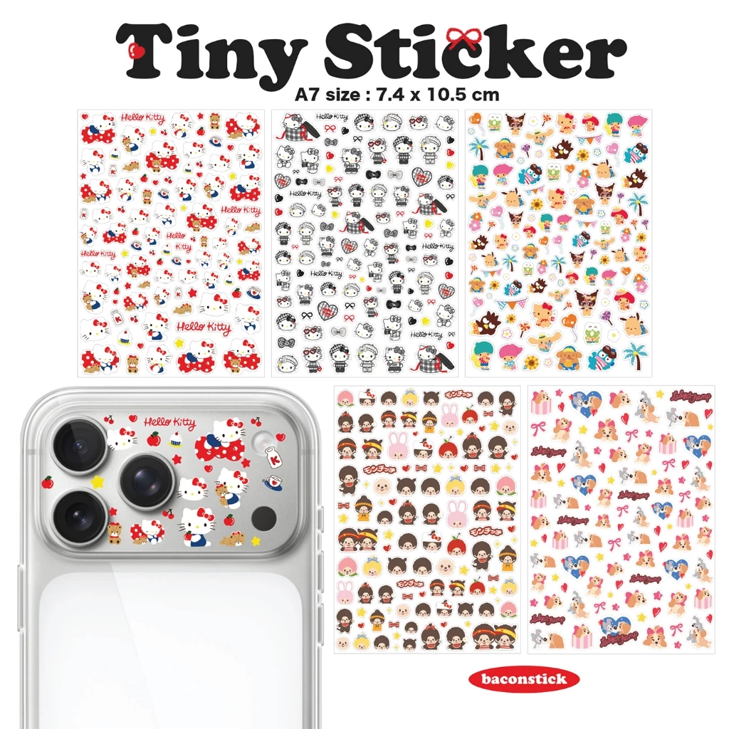 *มีลายใหม่* Tiny Sticker สติ๊กเกอร์มินิ สติ๊กเกอร์ติดขอบกล้อง iphone ขนาด A7