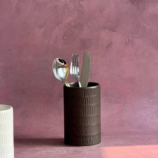 โถสำหรับใส่ช้อนส้อม ใส่ปากกาเครื่องเขียน โถ โหล กระบอกเซรามิค Kitchen Utensil Holder Cereamic - AT1CERAMIC
