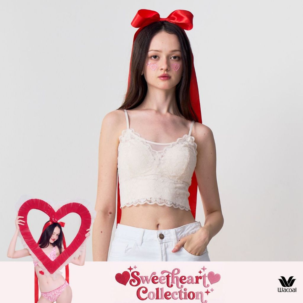 Wacoal Sweetheart Collection บราสวมหัวตกแต่งลูกไม้ รุ่น WH4A11