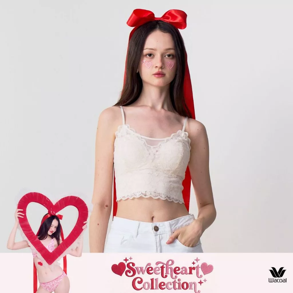 Wacoal Sweetheart Collection บราสวมหัวตกแต่งลูกไม้ รุ่น WH4A11