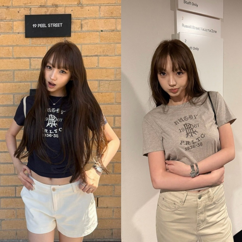 9381# เสื้อคอกลมแขนสั้นสกรีนลายช่วงอก เนื้อผ้าดี งานสวย  TAG:WG.WE ราคา ถูกที่สุด ดีลบีเคเค