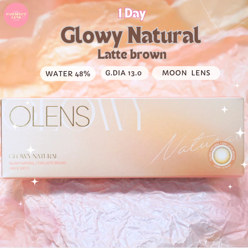 Olens Glowy Natural - Latte & Mocha Brown 1 Day รายวัน แบ่งขาย หมดอายุ 2029