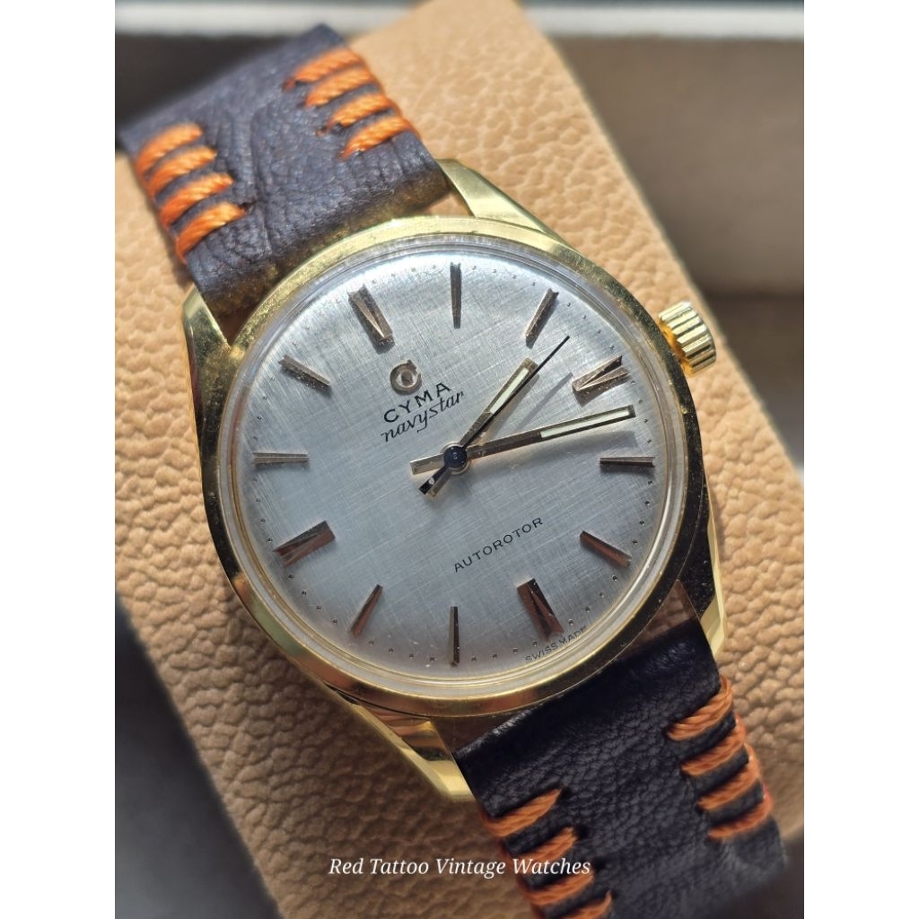 🔥 Vintage Swiss CYMA Navystar Automatic – 36mm | Autorotor | Classic Dress 🔥