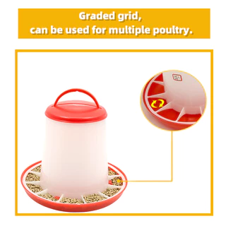 ถังให้อาหารไก่ ถังให้อาหารไก่อัตโนมัติ เครื่องให้อาหารไก่อัตโนมัติ ป้องกันไก่คุ้ยเขี่ย ประหยัดอาหาร รุ่นประหยัด 1.5/2.5L