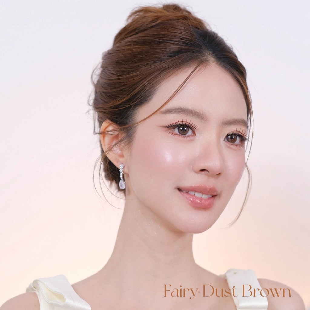 คอนแทคเลนส์รายเดือน Jolly Blink: Silicone Hydrogel สี Fairy Dust Brown [แถมฟรี case] รูปที่ 5