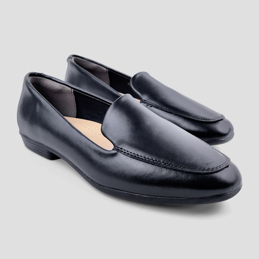 ST.JAMES รองเท้าหนังแท้/รองเท้าโลฟเฟอร์ ส้น 2 CM. รุ่น ZARO สี BLACK | รองเท้า ผู้หญิง
