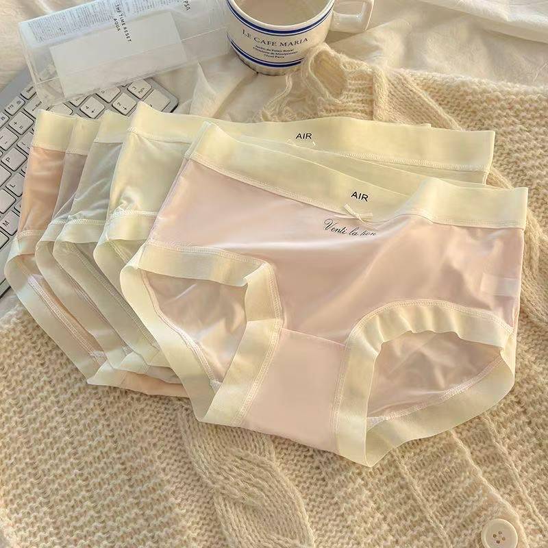 Lace & Bliss🌸D13 กางเกงในผู้หญิง กางเกงชั้นในแต่งโบว์ เนื้อผ้านิ่ม ลื่น สวมใส่สบาย ผ้าไหมน้ำแข็ง