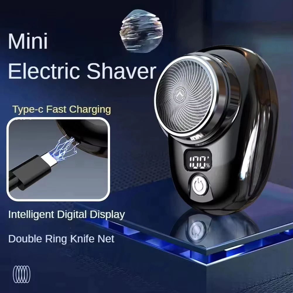 【ขายราคาถูก ﻿】เครื่องโกนหนวดไฟฟ้าแบบพกพาสำหรับผู้ชาย ชาร์จไฟผ่าน USB เหมาะสำหรับการโกนแบบเปียกและแบบแห้ง ทนน้ำได้
