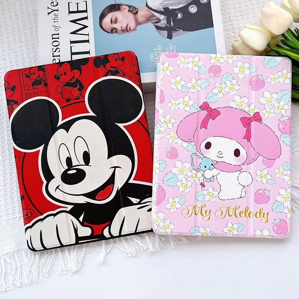 ส่งด่วน 1 วัน เคสสำหรับไอแพดงานฝาพับลายการ์ตูน รูปที่ 4