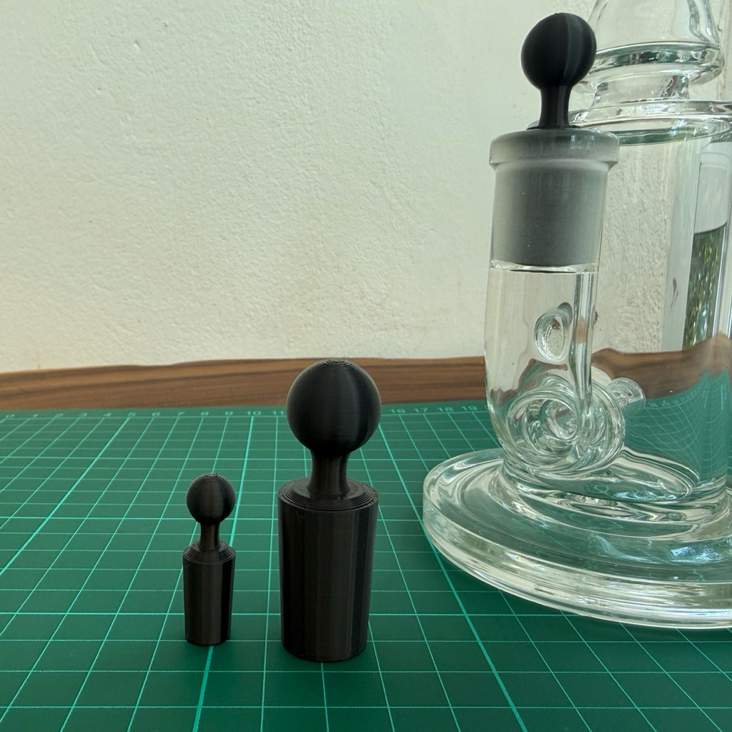 Universal Glass Cleaning Stoppers 10mm 14mm 18mm – Leak Proof Plugs for Easy Cleaning (3D Printed, Reusable)
