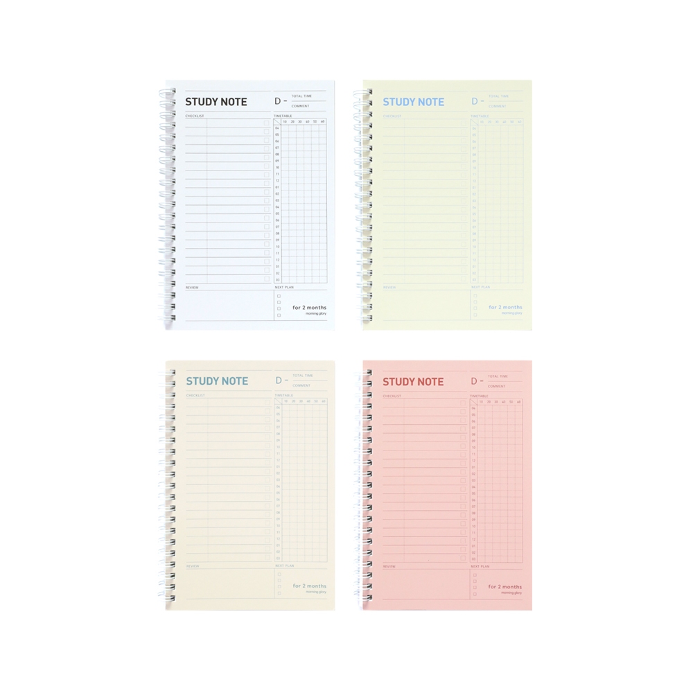 Morning Glory สมุดแพลนเนอร์วางแผนการเรียน รุ่น 10-Min Study Note (2-Month) จัดตารางอ่านหนังสือ จดสรุ