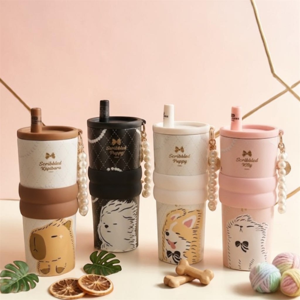 BIGCAR แก้วสแตนเลส เคลือบเซรามิก แก้วเก็บความเย็น ขนาด710ML. พร้อมส่ง