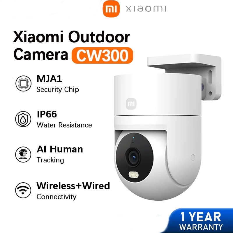 Xiaomi Outdoor Camera CW300 4MP 2.5K Ultra HD Resolution Bidirectional Gimbal Movement Smart Camera