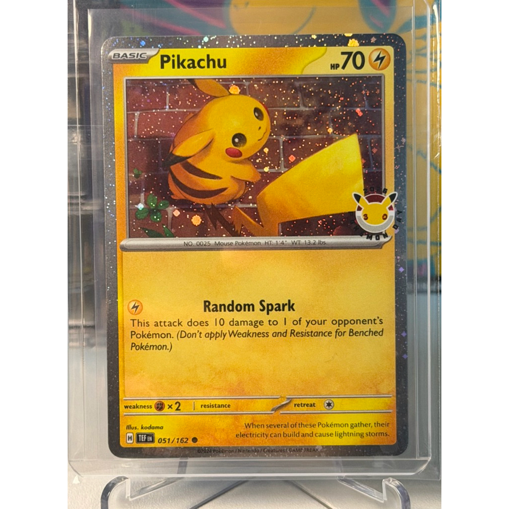 พร้อมส่ง Pikachu 051/162 Pokemon Day 2026 Promo แท้