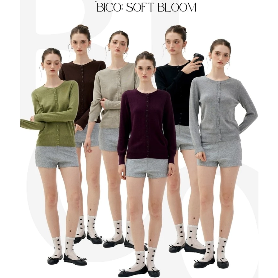 BCLS51 BICO Soft Bloom - เสื้อไหมพรมแขนยาว