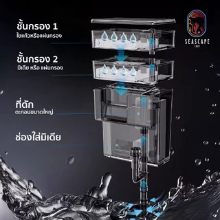 กรองแขวนตู้ปลา XP-006 / XP-007 Ultra กรองน้ำตู้ปลา 3 ชั้น ปั๊มแรง ปรับสกิมเมอร์ได้ ป้องกันดูดปลา สำหรับตู้ปลาน้ำจืด/ทะเล