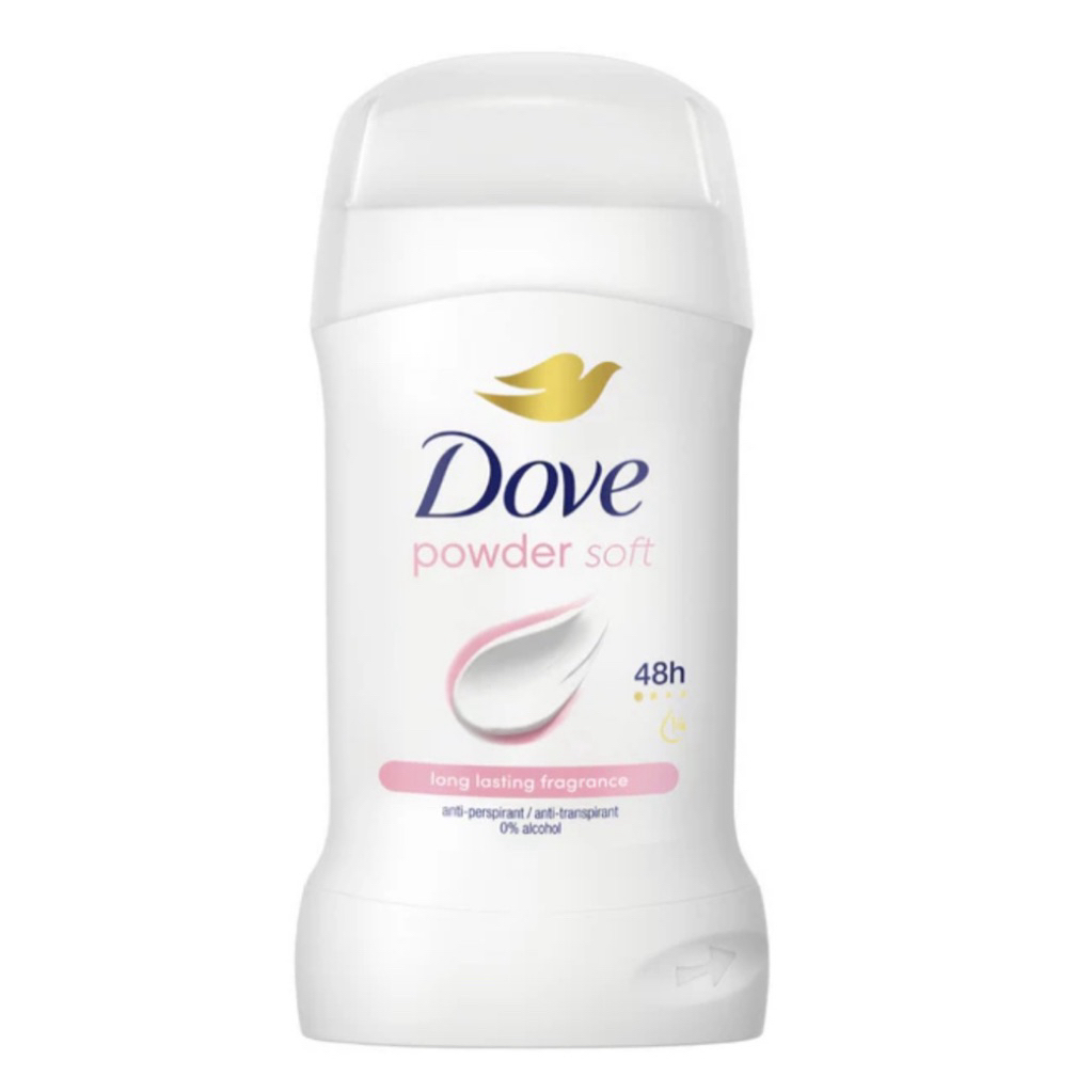 Dove solid anti-perspirant deodorant ครีมสติ๊ก ระงับกลิ่นกายมั่นใจได้ตลอดวัน กลิ่นPowder Soft หอมสะอาด สดชื่นมั่นใจ