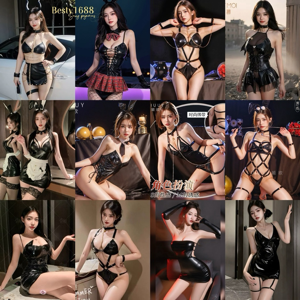 ชุดนอนเซ็กซี่ ชุดหนัง ฮาโลวีน ชุดคอสเพลย์   Ng/R รวมแบบขายดี พร้อมส่งจากไทย Besty Shop