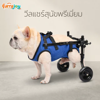Dog Wheelchair รถเข็นสุนัข วีลแชร์สุนัข รถเข็นสุนัขพิการขาหลัง ล้อช่วยเดิน ปรับระดับได้ อลูมิเนียมอัลลอย รองรับ10-28KG